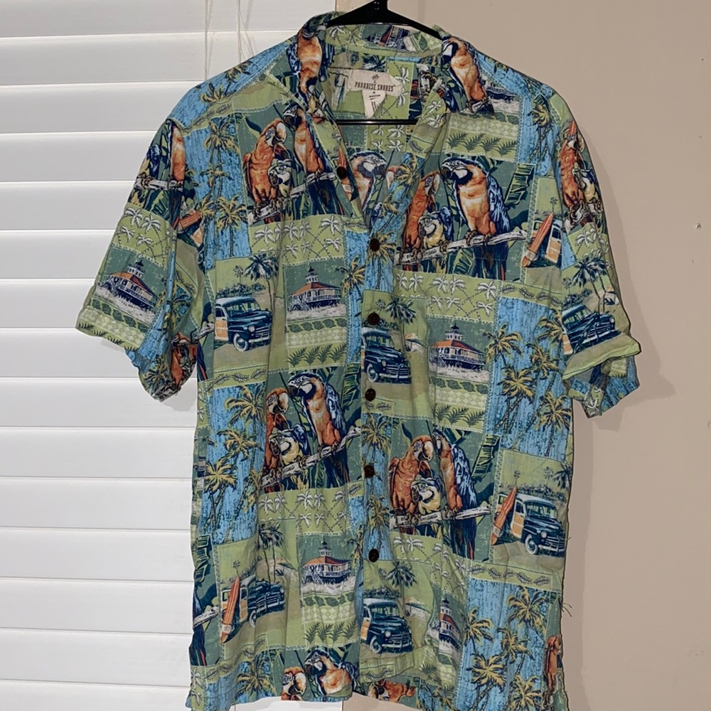 Paradise shore button shirt size M